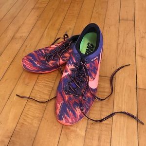 Nike purple and pink cross country/distance spikes